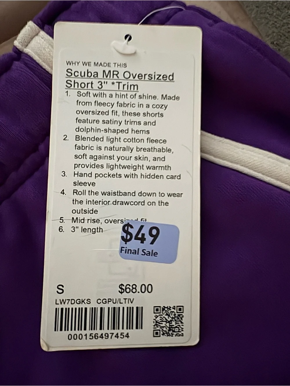 Lululemon Scuba Mid Rise Oversized Short 3” - Picture 8 of 12